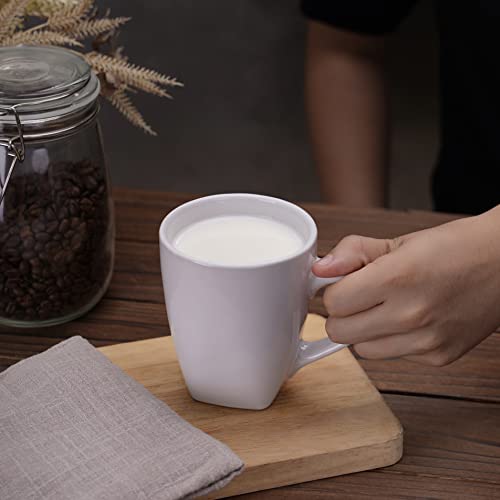 Boboym Coffee Mugs,White Coffee Mug Set Of 6, 12 Oz Ceramic Coffee Cups With Handle, Large Coffee Mugs For Coffee,Tea,Party #TOP3