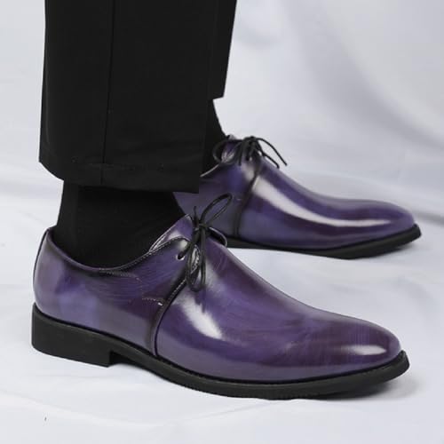 Men's Patent Leather Lace-Up Formal Oxford Shoe Fashion Slip On Smoking Loafers Fashion for Men Wedding Suit Tuxedo Dress Shoes3