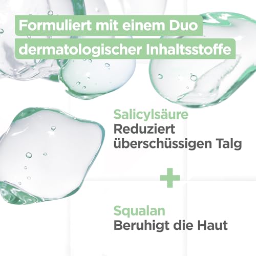 Mixa Anti-Unreinheiten Comfort Cleanser, Für zu Akne neigende und sensible Haut, Glättet das Erscheinungsbild der Poren, Mit Salicylsäure und Squalan, Geeignet für Gesicht & Hals, Hypoallergen, 150 ml