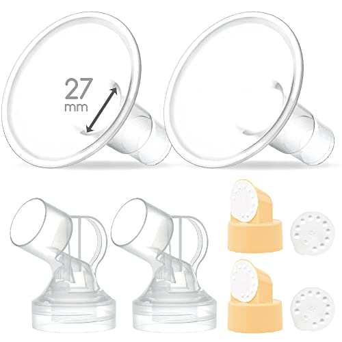 Image of Maymom MyFit Pump Parts 27mm Compatible with Medela Breast Pump Parts Flange Use on Medela Pump in Style Personalfit Connector
