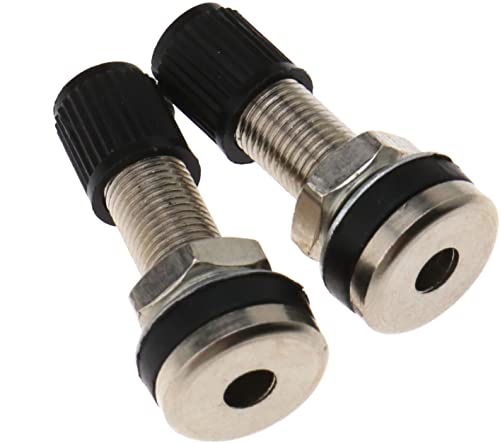 Grapelet 2 pièces de valves de pneus pour Motos et Voitures avec tiges à valves et Capuchons à poussière