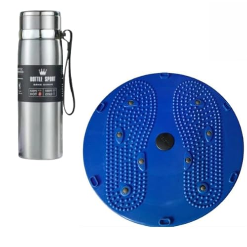 Drumstone (3 Years Warranty) Fitness Twister & 1L Steel Bottle: Portable Workout Disc for Waist Trimming & Balance Training Keep Your Drinks Hot or Cold for Hours Complete Workout