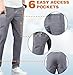 Mencomfy Cargo Pants Multipants - High Stretch Multi-Pocket Durable Cargo Pants Comfort Fit Stretch Cargo Pant (Army Green,Large)