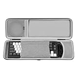 Geekria 65% Keyboard and Mouse Combo Hard Shell Case, Compatible with Keychron K6 HE/Q2 Max/V2, RK Royal KLUDGE R65/Galaxy68, Travel Carrying Bag for 68-Key Computer Keyboard (Dark Gray)