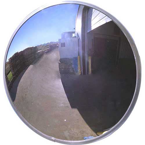 Se-Kure Domes & Mirrors DCVO-48T-PB Acrylic Outdoor Convex Mirror, 48" Diameter