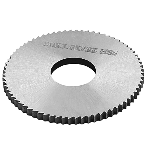 Utoolmart HSS Saw Blade Discs 50mm OD 3mm Thickness 72 Tooth Circular Slitting Saw Cutting Tool for Wood Metal Plastic