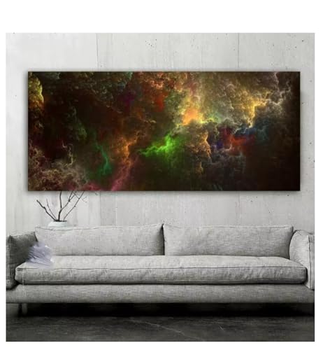 Peinture abstraite nuages tableau moderne pour grand mur vide