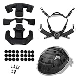 Tactical Helmet Padding Kit, Premium Interior Cushion System (Black)
