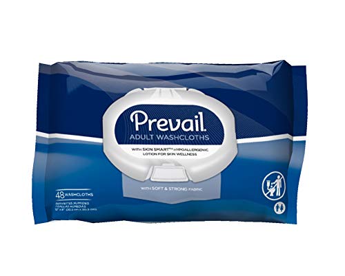 Prevail Disposable Washcloths Soft Pack w/Press Open Lid 12 x 8 Inch WW-710 (Case of 576)