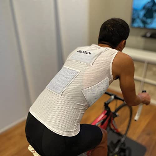 Velotoze - Men's Cooling Cycling Vest, 4 Reusable Cooling Packs Included, Keep Cool While Riding Indoors Or In Hot Outdoor Weather - White #TOP3