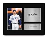 HWC Trading Blake Snell Los Angeles Dodgers Gifts Printed Signed Autograph Picture for Baseball Memorabilia Fans - US Letter (ID-006697)