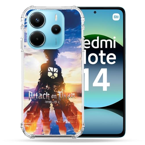 Coque Redmi Note 14 4G Antichoc Manga Titans contre chutes et rayures