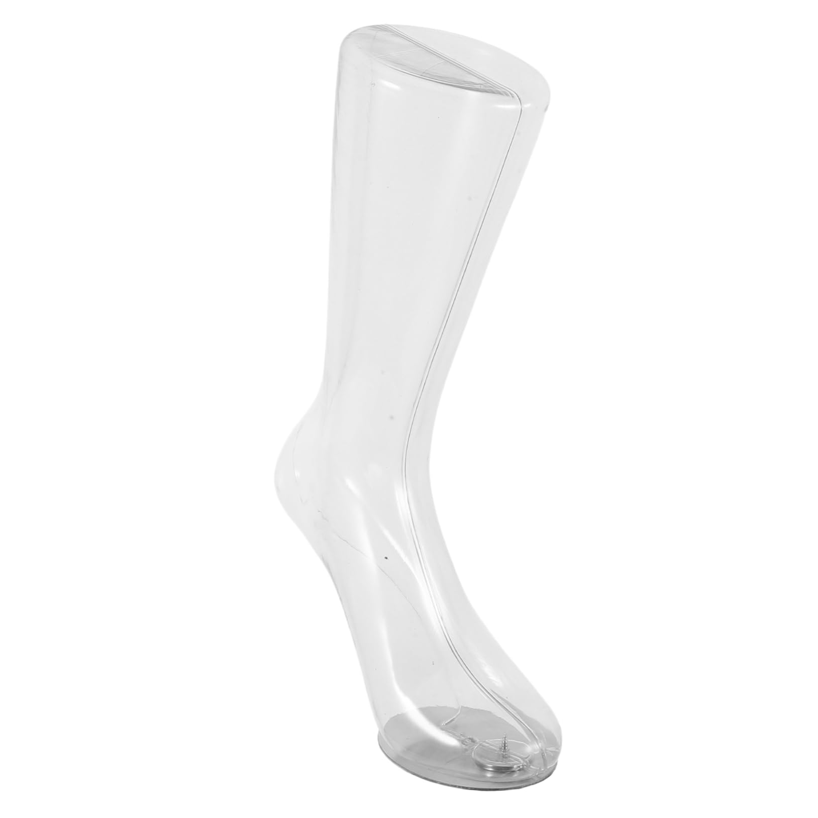 ULTECHNOVO Modèle Magnétique et PVC en Présentation Acier ou Réaliste Inoxydable Pied Mannequin de Transparent Base Féminin de Chaussettes en Magasin Centre Commercial