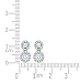 DGOLD TOGETHER US DIAMOND COLLECTION 10 KT White Gold Two Stone White Round Diamond Fashion Earring (1.00 Cttw)