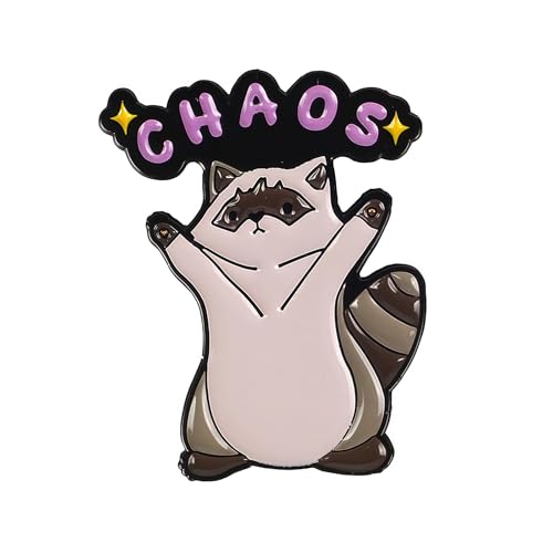 AstraGlam Spilla in Smalto a Forma di Procione, Simpatica Spilletta Smaltata con Panda del Caos, Idea Regalo per Amanti degli Animali, Decorazioni Divertenti per Zaini e Borse