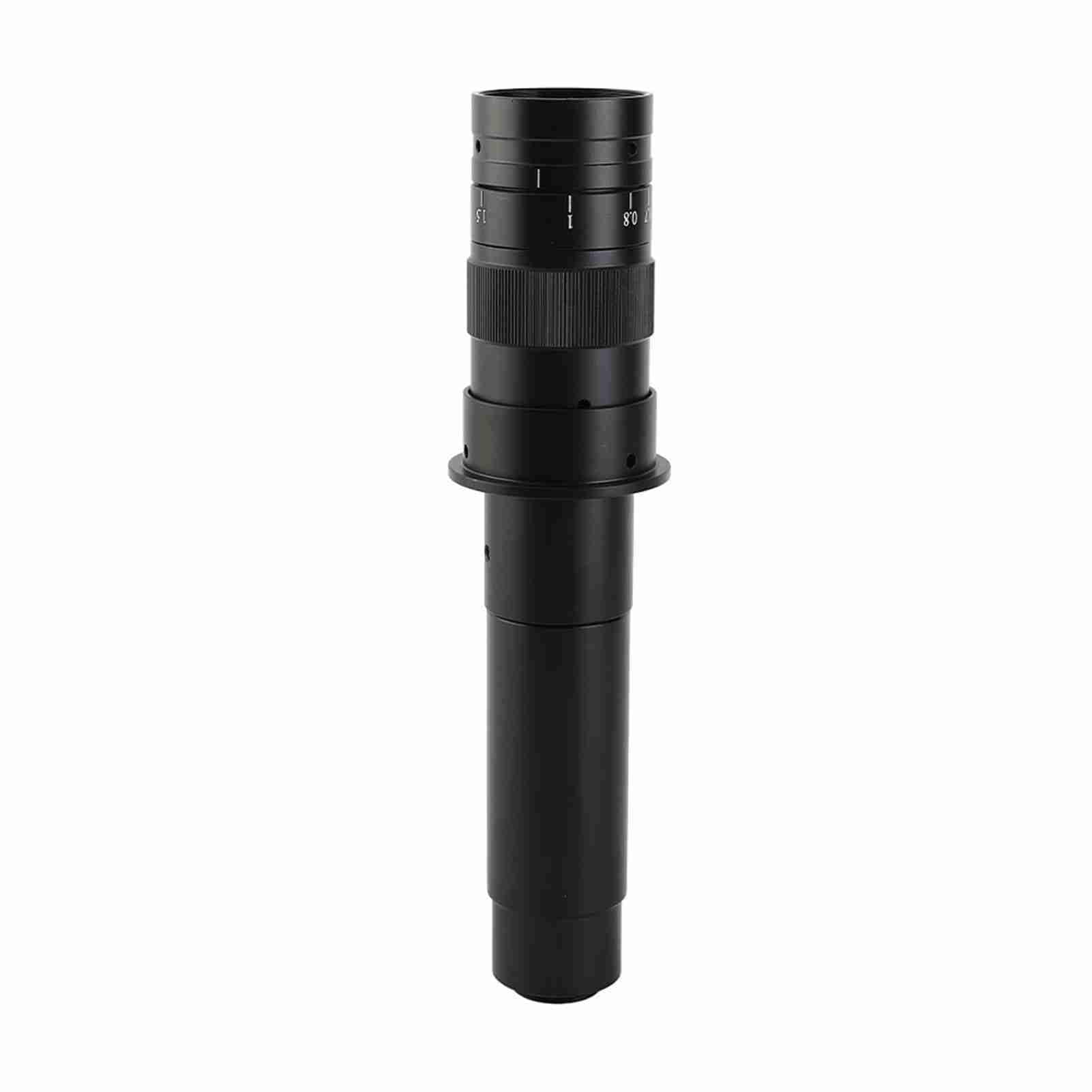 YWBL-WH Lente de Montura C Ajustable 300X para Cámara Microscópica, óptica de Zoom Industrial, Lente de 25 Mm con Aumento de 0,7X-4,5X para Aplicaciones de Alta Resistencia