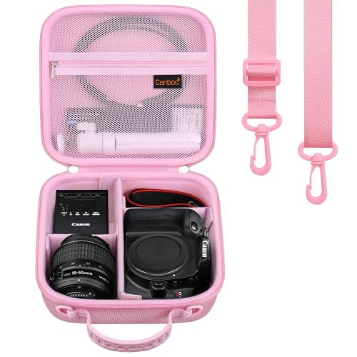 Canboc �L�����[�P�[�X Sony Alpha ZV-E10/ ZVE10 II �~���[���X�J�����p �s���N | ZV-E1/7 IV/7R V/6700/a6400 �~���[���X�J�����o�b�O �V�����_�[�X�g���b�v�Ǝd�؂�3���t�� �P�[�X�̂�
