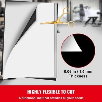 Happybuy Dance Floor, 6.6x23ft Reversible PVC Vinyl Dance Floor Roll, 0.06in Thick, Black/White, Portable Non-Slip Dance Flooring for Ballet, Jazz, Pop, Lyrical Dance Styles