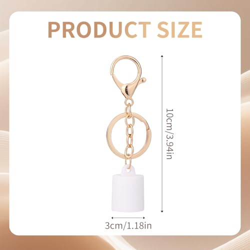 2pcs Lipgloss Holder Keychain for Summer Fridays, Lip Gloss Cap and Holder Set with Keyring Portable Bags Lipbalm Keys Chain Accessories for Summer Fridays 0.5 oz Lip Balm On-the-Go Touch-Ups