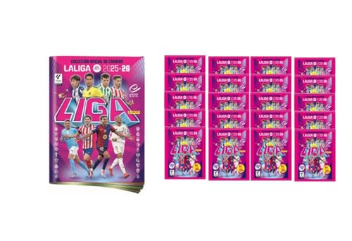 2ª edición Cromos (pegatinas) de la liga 2025 2026 LA SEGUNDA (1 Lote con 20 sobres (18 de la 2ª + 2 promo) + Album de obsequio)