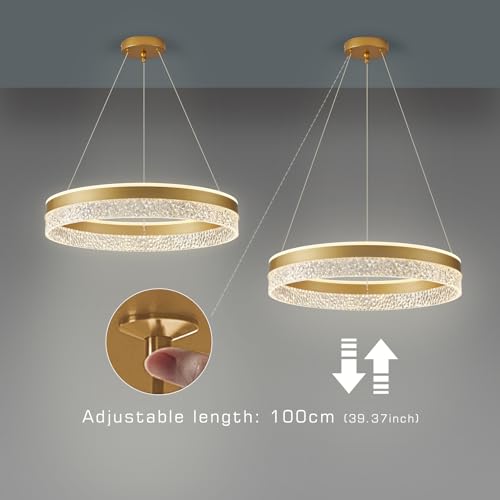 Lámpara Colgante LED Comedor Regulable 36W Oro 6