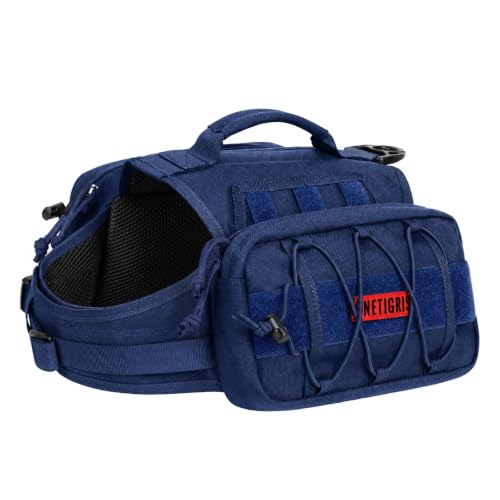 ONETIGRIS Dog Backpack for Medium & Large Dogs, Nylon Backpack for Dogs Tactical Pet Backpack with...