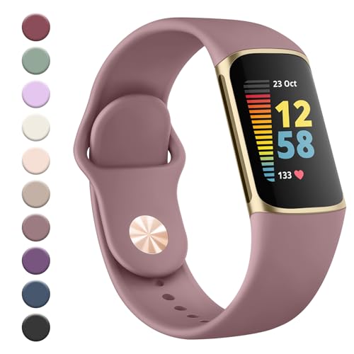 Fitbit pulsera para Charge 5 y 6, mejorada correa de reloj deportivo ajustable de repuesto para pulsera