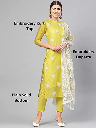 Image of ANNI DESIGNER Crepe Women Casual Style Kurti With Pant & Dupatta