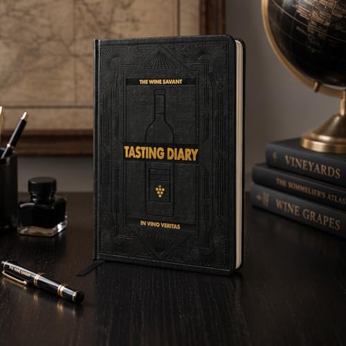 Guide de dégustation de vin en 5 étapes carnet B6 noir élégant de qualité - 7