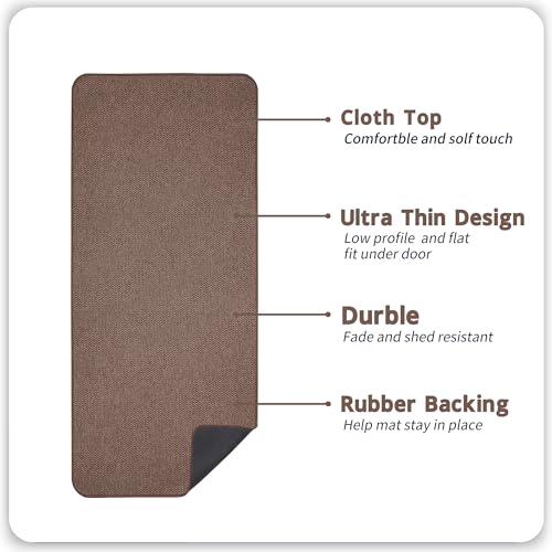 Image of Bosap Bath Mat,Ultra Thin Bathroom Runner Rugs,Large Bath Mats for Bathroom,Quick Dry,Non-Slip,Machine Washable,Low Pile,Bath Rug,Shower Outside,Sink,Home Decor Accessories.Brown,3'x4'(36x48inch)