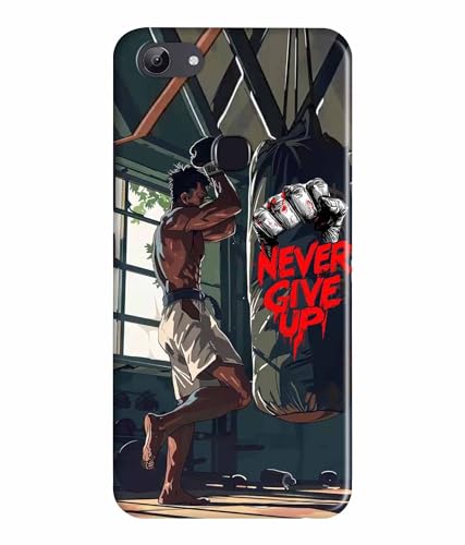 Image of Never Give Up Motivation Quotes Printed Hard Back Case Cover & Compatible for Vivo Y81 (Multicolor) - D1809
