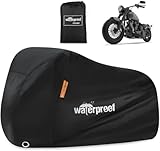 Funda para Moto, Impermeable, Resistente al Polvo, a los Arañazos y a la Abrasión, con Tiras Reflectantes y Cierres de...