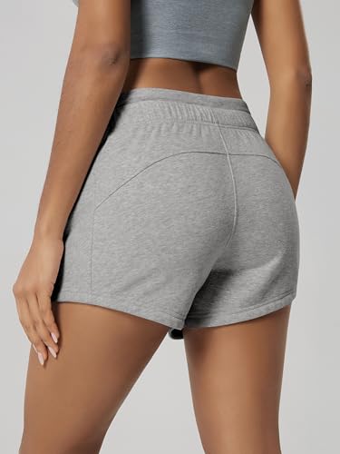 Image of ODODOS Women's Sweat Shorts with Pockets Cotton French Terry Drawstring Summer Workout Casual Lounge Shorts