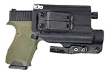 FDO Industries IWB Kydex Holster Compatible with PSA Dagger w/TLR1 -Discreet Carry Concepts 1.5" Metal Monoblock Gear Clip - The Paladin Series - Made in USA (Black)