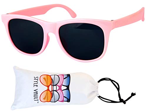 Style Vault Kd3006 Infant Baby Age 0-24 Months Retro 80S Toddler Sunglasses (Pink) #TOP6