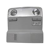 QDXCJF Car Overhead Sunroof Switch Console Assembly Reading Light Lamp Map Dome for 2006-2018 VW Jetta MK5 for Passat B6 Golf 6 Sagitar MAGOTAN Replacement 1KD947105 3KD947133-light Grey