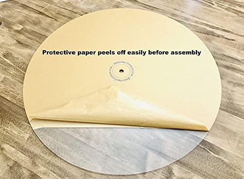 Distinctandunique 22 Inch - 4 Pack Crystal Clear Acrylic Drum Kit Baffle - Muffles Live Recording Standard Mounting On All Cymbal Stand Performance Shields Sound Barrier #TOP4