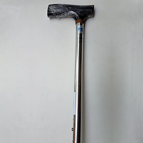 Adjustable Height Quad Cane Walking Stick Aid Four Legs Small Base Silver New - Thumbnail 5