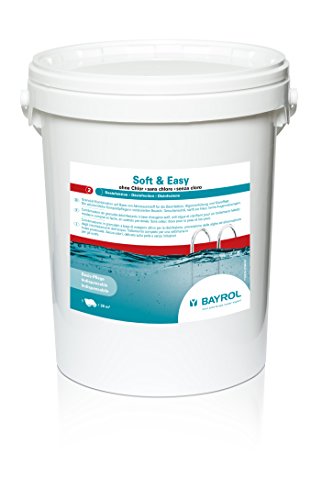 BAYROL Soft & Easy - Granulat-Kombination auf Aktivsauerstoff-Basis - 16,8 kg - für Desinfektion, Algenverhütung & Klareffekt - Wasserpflege für Pools - in vordosierten Beuteln - ohne Chlor