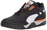 Puma Unisex-Adult Palace Guard Sneaker, Black White-Orange Popsicle, 10 M US