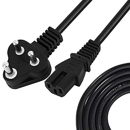 Image of 3 Idea Imagine Create Print Creality India Plug IEC Mains Power Cable Cord for Desktop Black Power Cable