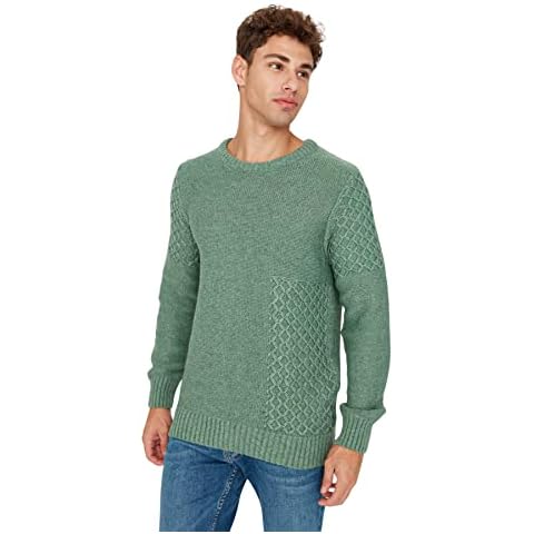 Trendyol Suéter Ajustado Liso con Cuello Redondo Sudadera Cover