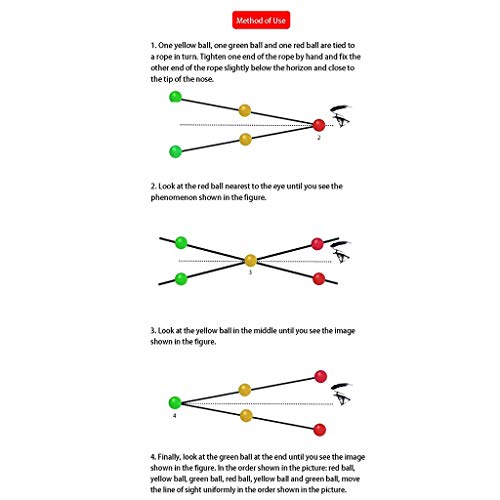 F Fityle Brock String Ferramenta de Treinamento de Convergência de Visão e Atirador Ferramenta de Tr