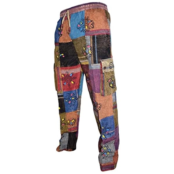 Little Kathmandu – Giacca dritto Loose Cotton patch casual lounge nepalese pantaloni