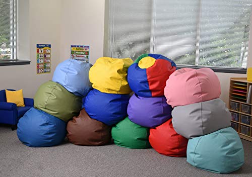 Children's Factory - Cf610-001 26" Kids Bean Bag Chairs, Flexible Seating Classroom Furniture, Beanbag Ideal For Boy/Girl Toddler Daycare Or Playroom, Blue #TOP7