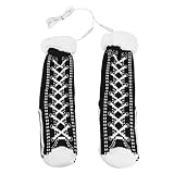 USB-beheizte Socken für Herren und Damen, elektrisch beheizbare Socken mit Fleece-Futter und Rutschfester Sohle, wiederaufladbarer Fußwärmer für den Winter – geeignet für zu Hause, (Schwarz)