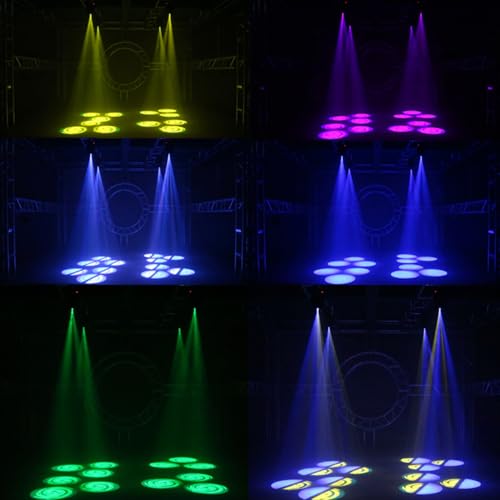 SHEHDS Moving Head Light LED 80W Spotlights with 8 Colors 8 Gobos DJ Lights 3-Facet Rotatable Prism Electronic Focus Sound Activated DMX Control Stage Light for Christmas Disco Club Party Wedding by SHEHDS - Image 8