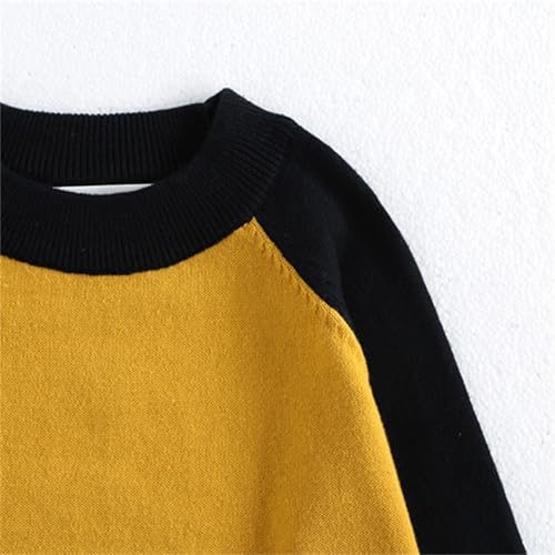 Girls Cute Knit Sweater Pullover Splice Long Sleeve Crewneck Tops Kids Casual Fall Winter Warm Sweatshirt Clothes3