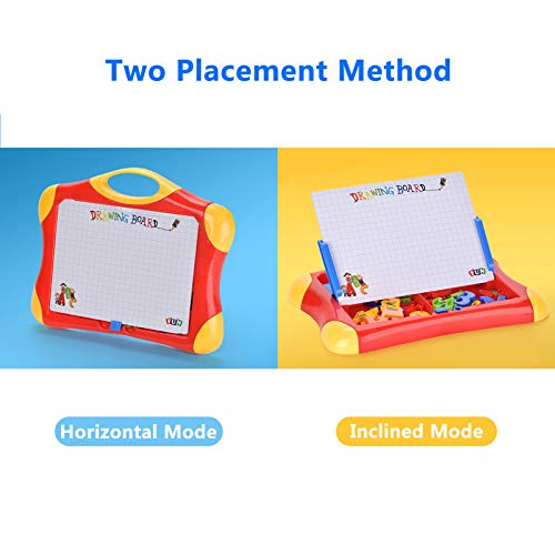 Placa de apagamento a seco magnética educacional para crianças Prancheta de desenho dobrável com let