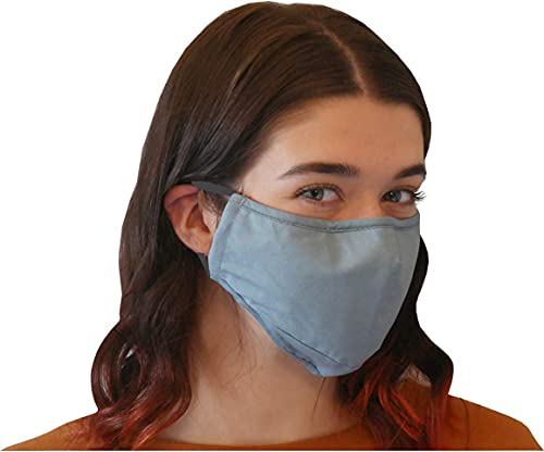 Xchime Cloth Face Mask,Made In Usa,Washable Reusable,Breathable With Adjustable Ear Loops, Nose Wire And Filter Pocket, 3-Layer Cotton Fabrics, For Teen Girls, Boys, Men Or Women 5-Pack #TOP3